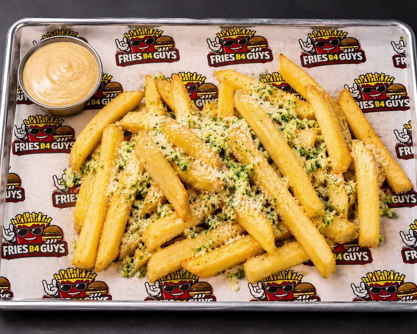Truffle parmesan halal fries at FRIES B4 GUYS in Allston, Boston
